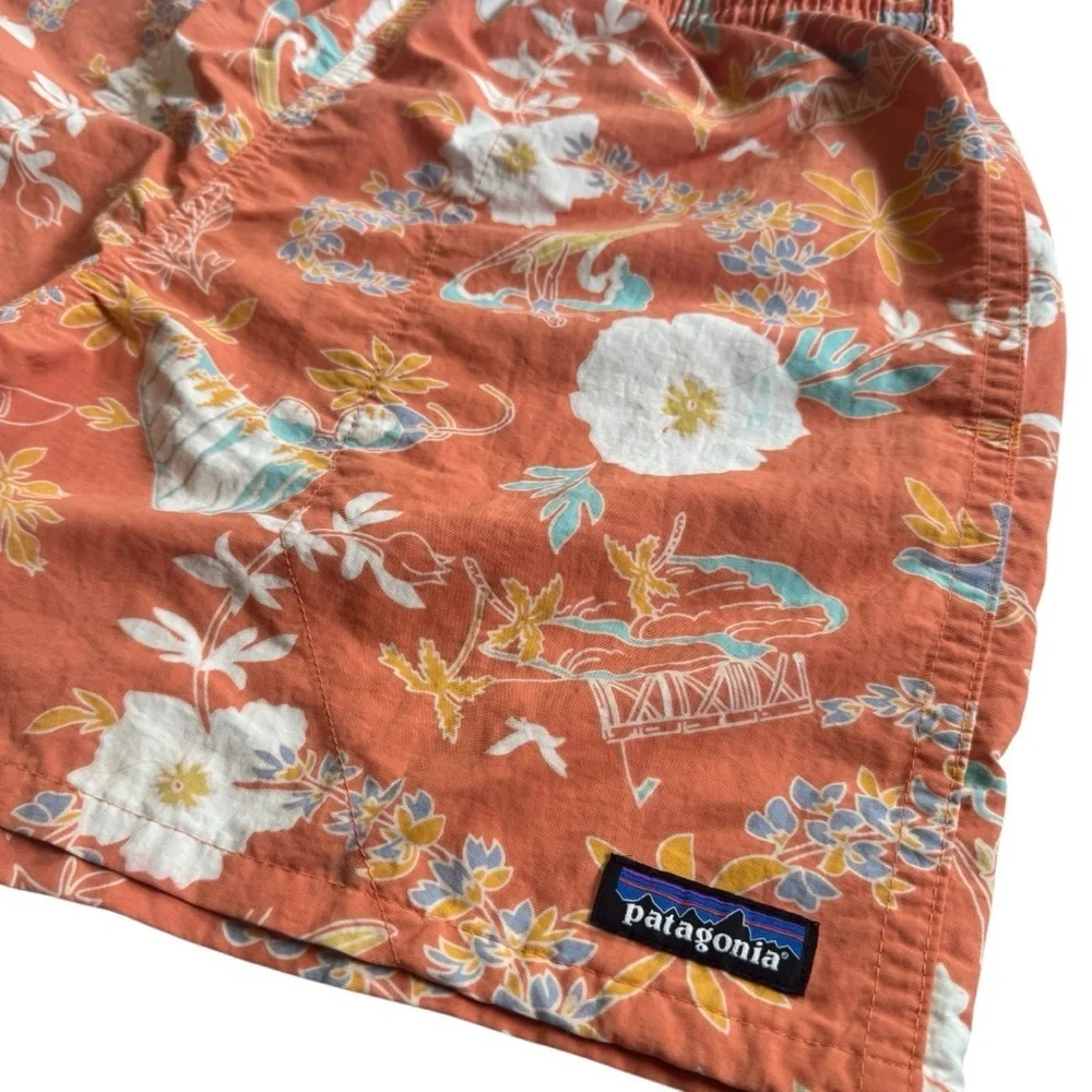 Patagonia Tropical Surf Orange Men’s Volleyball Swim Trunks 5